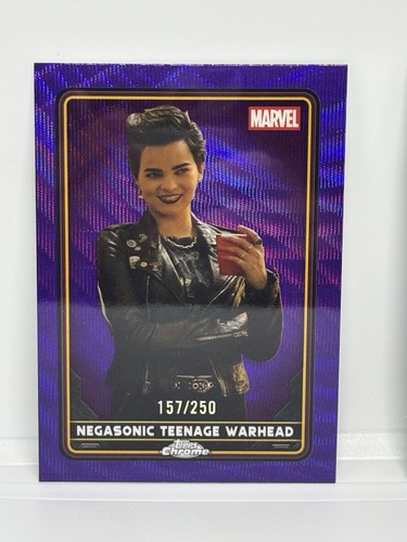 2025 Topps Chrome Deadpool Negasonic Teenage Warhead Characters Purple Wave /250