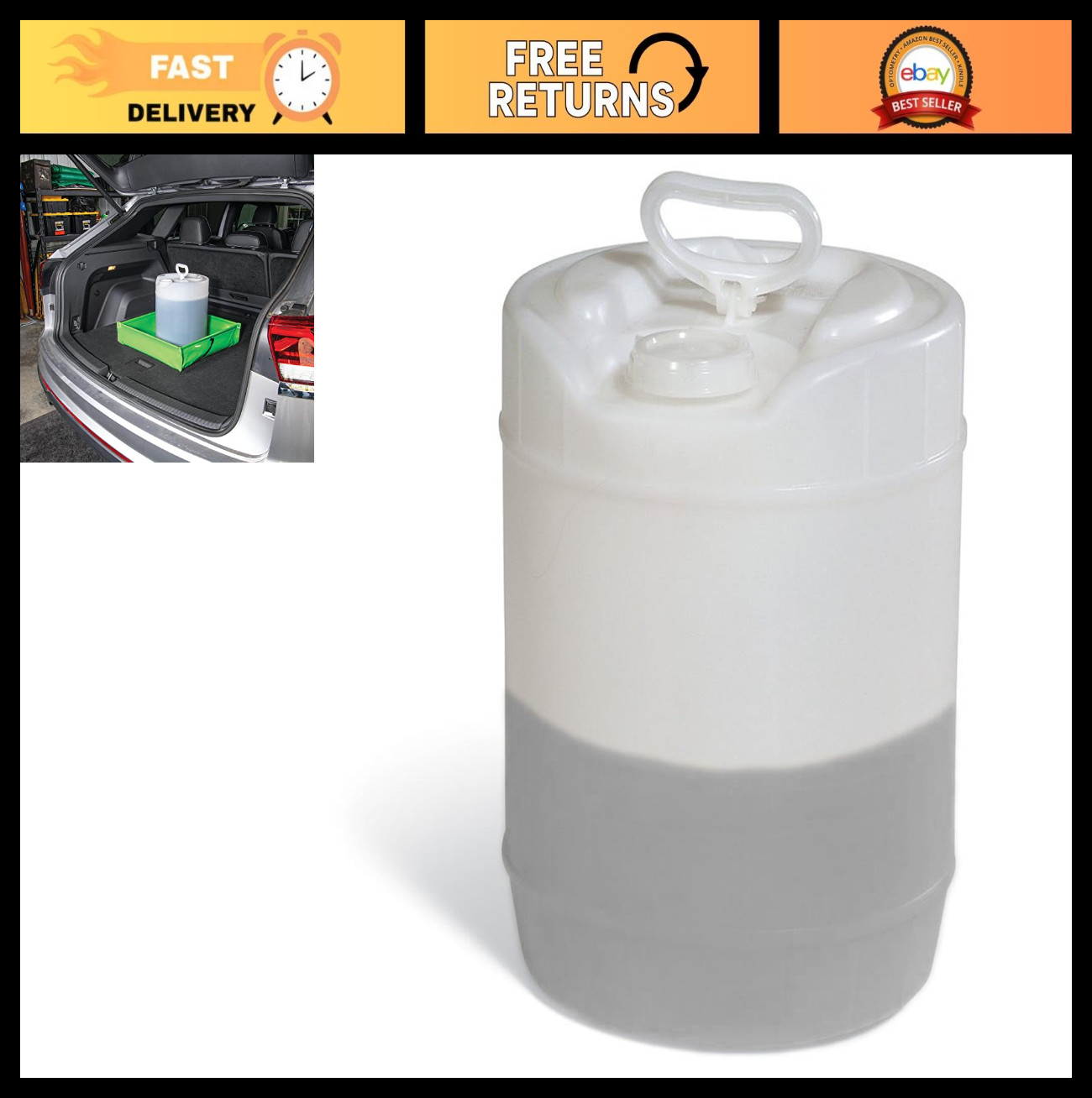Storage Container - Automotive Recycle Jug - 11.5" X 14