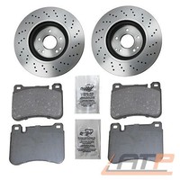 Bremsscheiben + BelÄGe Gelocht/BelÜFtet Ø330 Vorne FÜR Mercedes C-KLASSE CLK