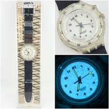 Swatch Scuba 200 Loomi SDK910 Perla Nera 1997 NOS Diver Full Set