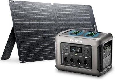 Solar Generator Set 1800W Tragbare Powerstation 1152Wh Balkonkraftwerk