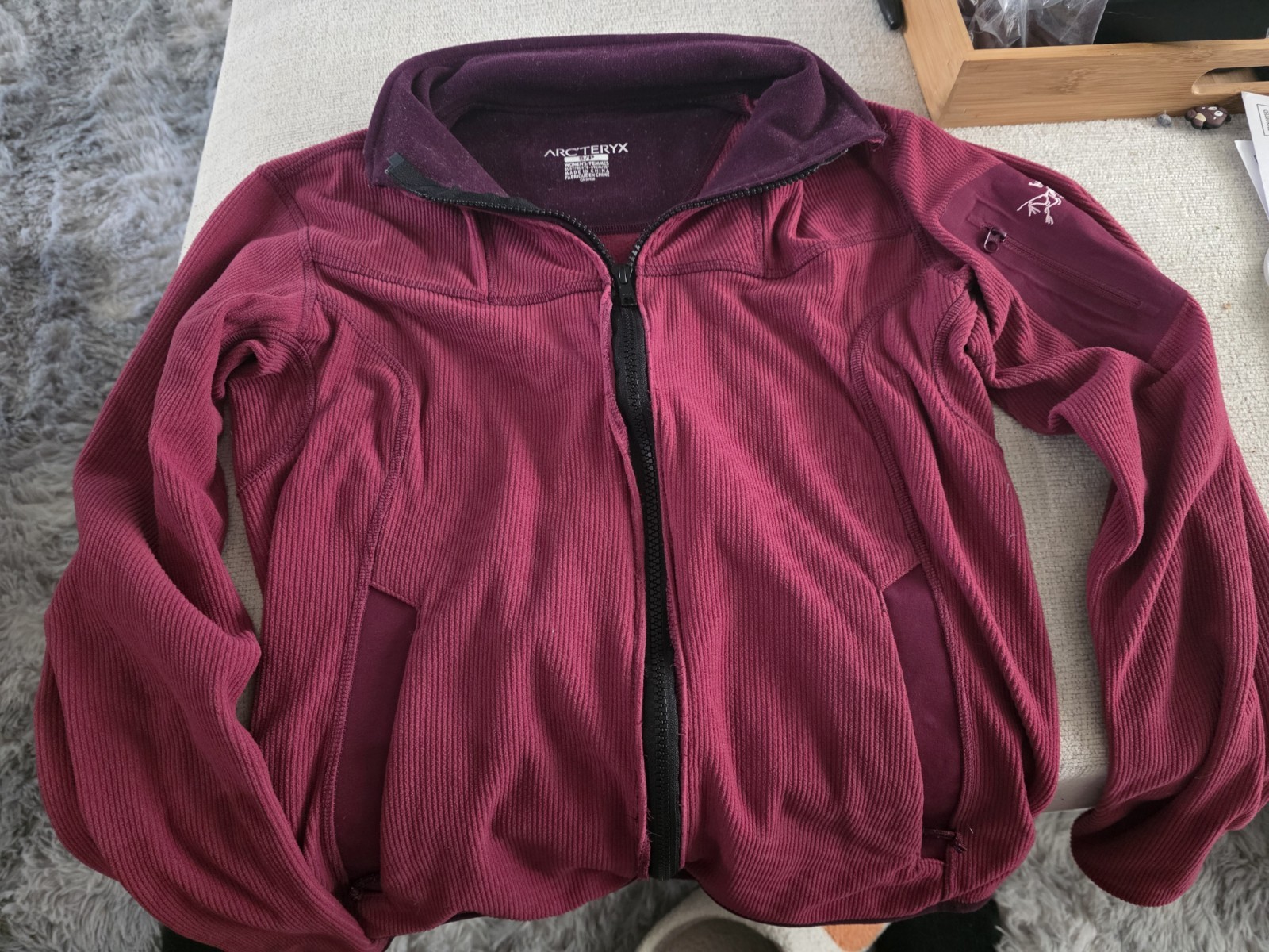 ARC'TERYX Arcteryx Giacca Donna Piccola Outdoor Rosata Full Zip Tasche