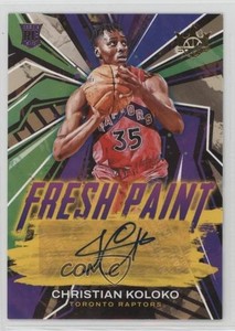 2022 Panini Court Kings Fresh Paint /199 Christian Koloko #FP-CKT Rookie Auto RC
