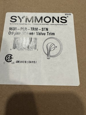 #ad #ad 2 Pack Simmons 9600 PLR TRM STN Valve Trim Satin Nickel $45.00
