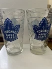 Set of 2 Toronto Maple Leafs 16oz Glasses 1960s 1980s Logos