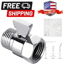 Water Flow Control Valve for Shower Head, Brass Adjustable Water Pressure Reg...