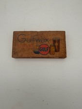 ORIGINAL Vintage GULFWAX Gulf Gas Station Household Paraffin Box FULL