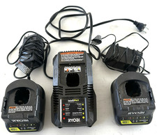 Lot of 2 Ryobi P118B One 18 Volt Lithium Battery Charger  1 P118 Intelliport