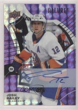2021-22 Upper Deck Allure Purple Diamond Auto 7/10 Josh Bailey #49 Auto 09ap