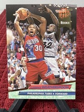1992-93 Fleer Ultra Clarence Weatherspoon #335 Philadelphia 76Ers Rookie Card. rookie card picture