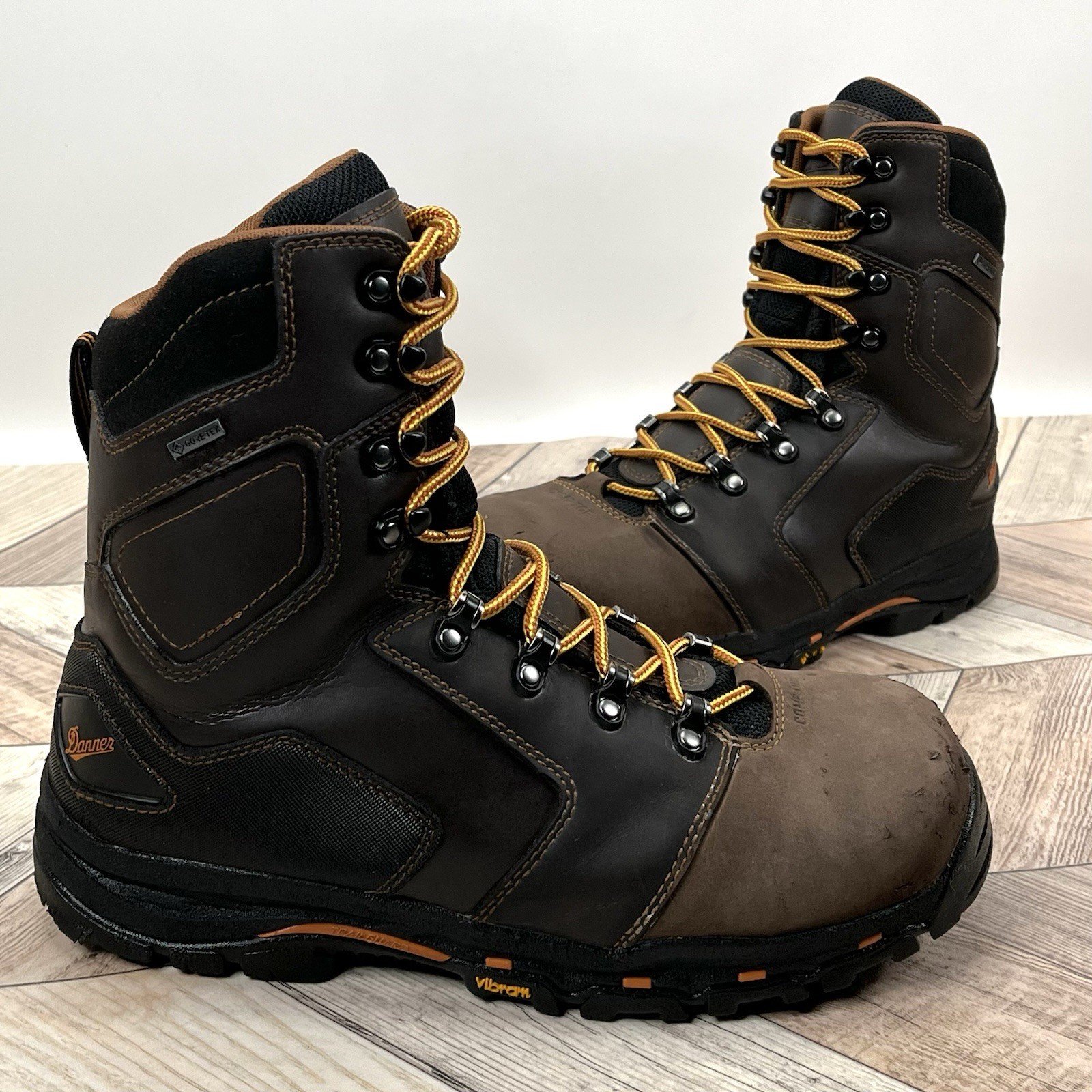 S Size 10 Ee Brown Steel Toe Comp Toe 8" Gore-tex Work Boots