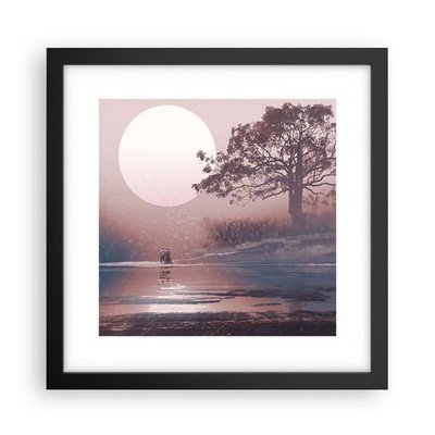 Wandbilder 30x30cm Poster Mond Paar Baum Wandposter Bilder Wall Art Wanddeko