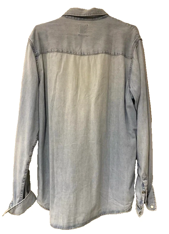 ✅ZARA – Chemise Homme en jean bleu clair Taille M Manches longues - Photo 2/2