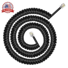 Phone Cord for landline, 12 Ft Uncoiled / 1.3 Ft Coiled Telephone Handset Cord R