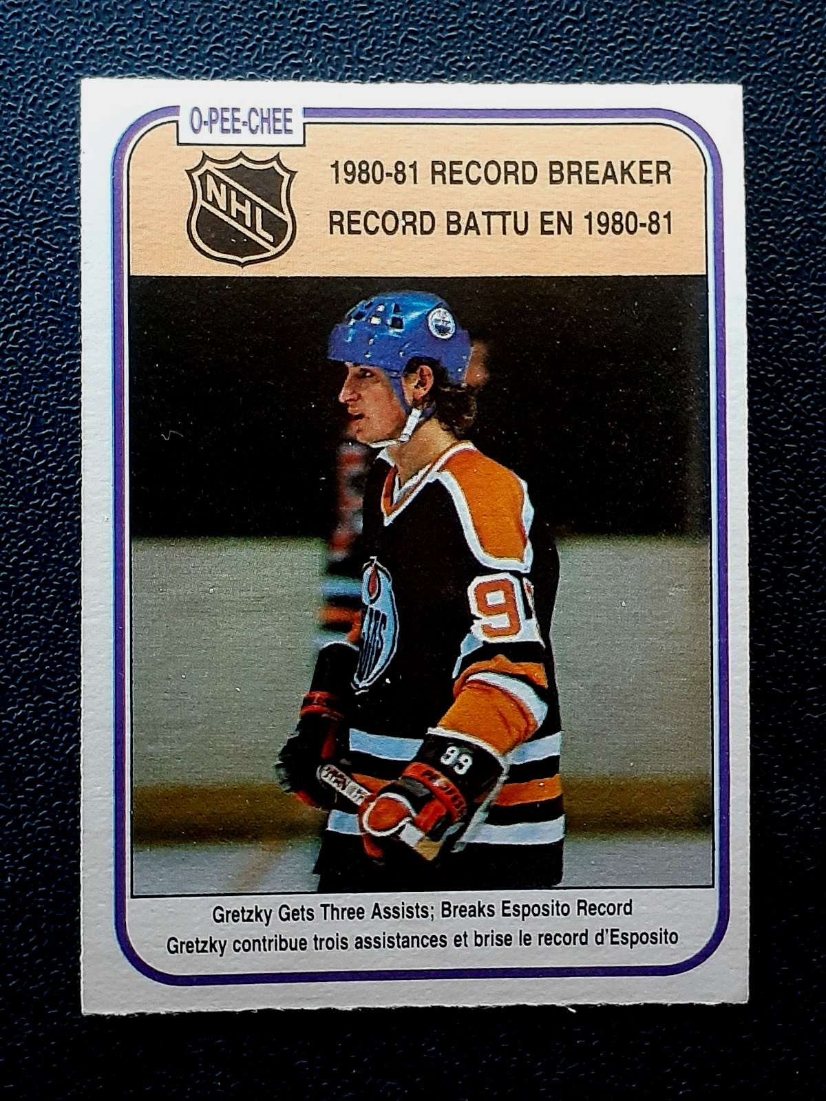 WAYNE GRETZKY / RECORD BREAKER 1981-82 O-PEE-CHEE 81-82 #392 EXMINT+/NRMINT