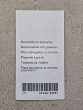 Nameplate For Engraving Hewlett Packard HP 48G, 48GX and 48G calculators, new