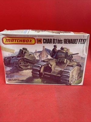 Vintage Matchbox (1980) CHAR B.1 bis/RENAULT FT.17 1:76 Scale
