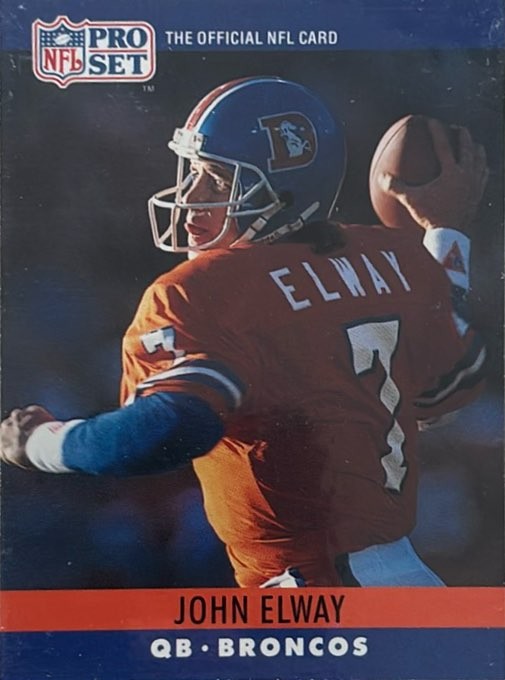 1990 Pro Set FACT Cincinnati #88 John Elway
