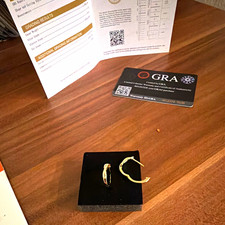 GRA Moissanit Creolen Huggie Ohrringe Gold Me...