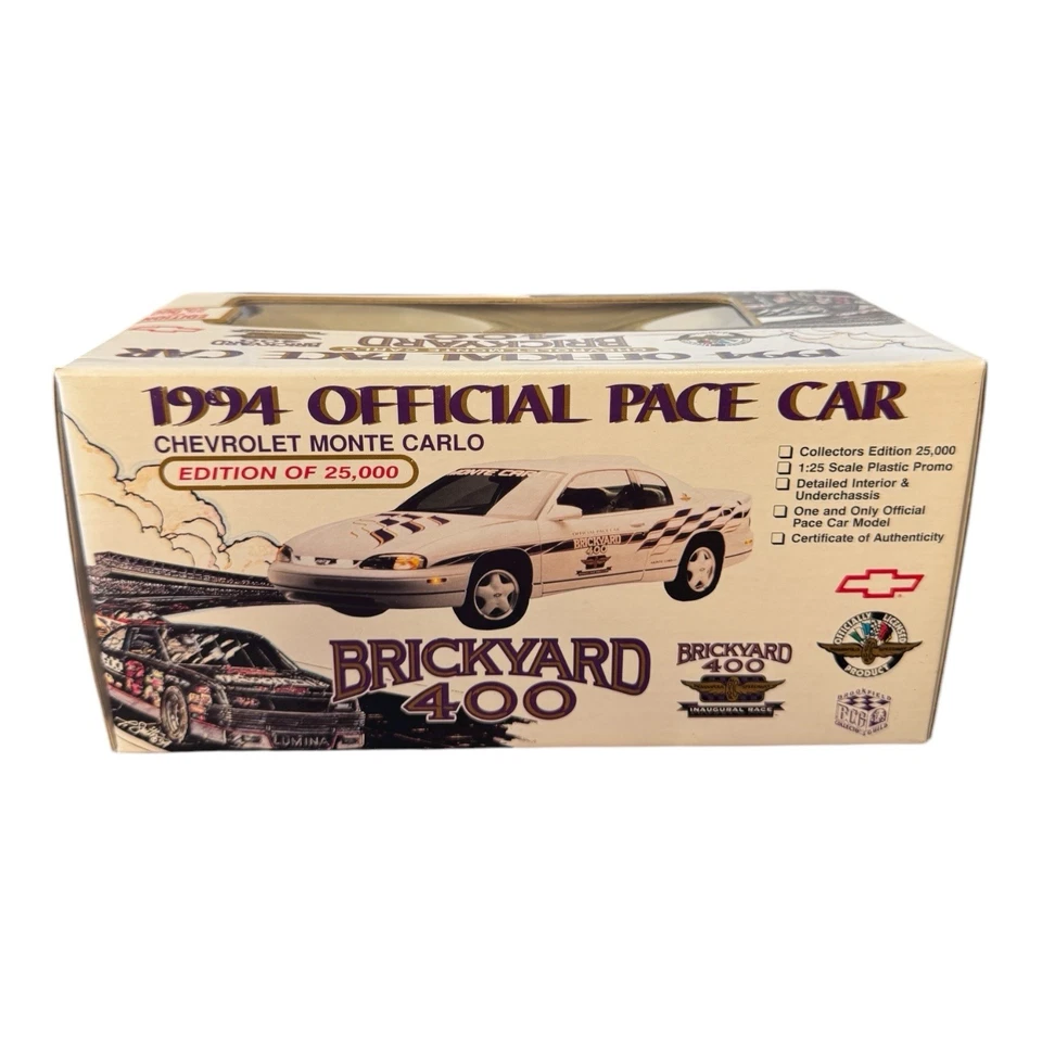 Chevrolet Monte Carlo 1994 oficial Pace Car Brickyard 400 escala 1/25 - promoción Foto 2 de 3