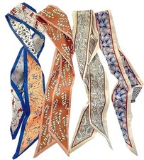 AruiLeo 4 Packs Purse Scarf For Handbags Silk Head Handle Ribbon Scarfs For H...