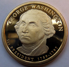 2007 S George Washington  Presidential  DCAM PROOF Dollar Coin