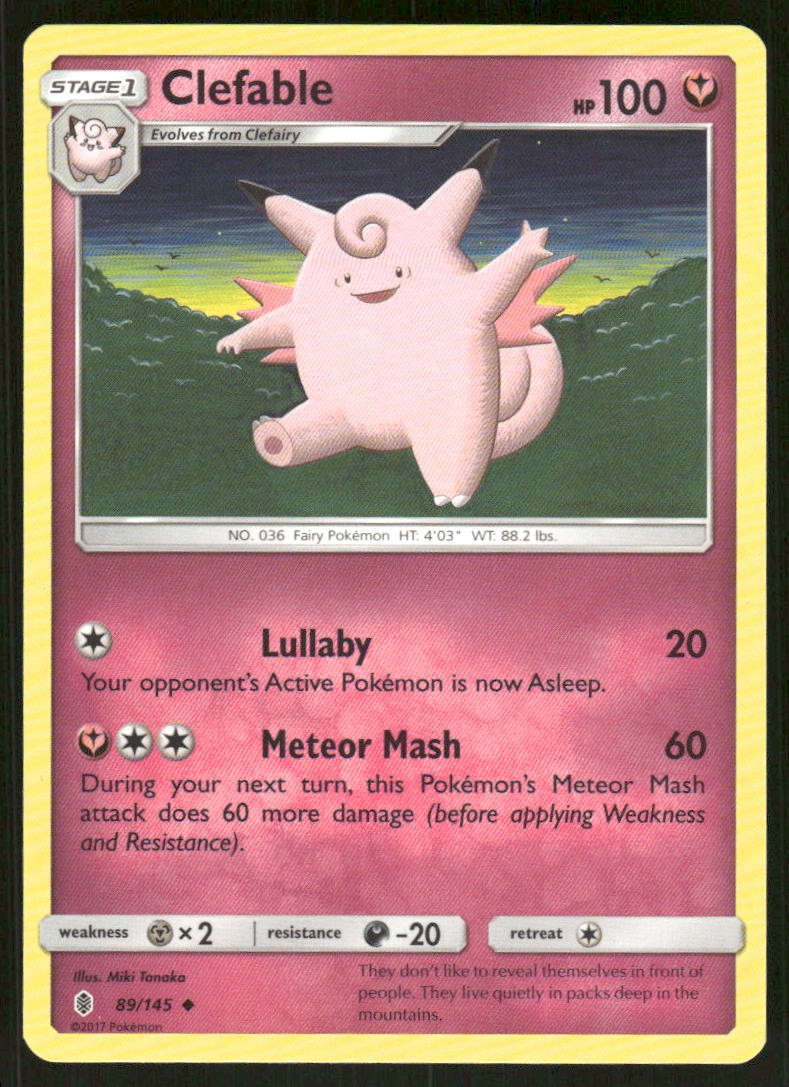 Clefable 89/145 - Guardians Rising - Uncommon NM