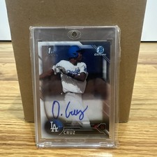 2016 Oneal Cruz 1st Bowman Chrome Auto Dodgers Oneil Cruz Rookie Card - BCAP-OC. rookie card picture