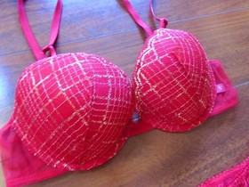 VICTORIA'S SECRET ~ NWT! 34B 36A M ~ Push-UP Bra DREAM ANGELS Lace Panty SET c60