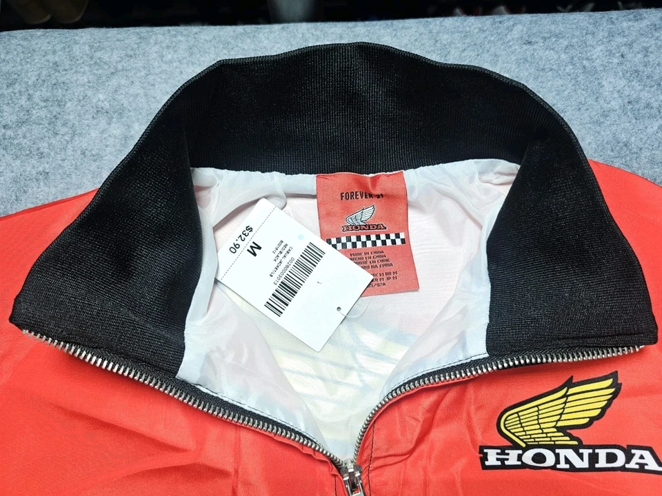 Chaqueta cortavientos de carreras Forever 21 inspirada vintage Honda 500 talla M nueva con etiquetas calle Foto 4 de 4