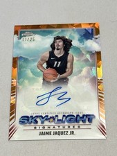 2024-25 Topps Chrome Sapphire Sky-Light Orange Jaime Jaquez Auto 11/25 Jrsy# 1/1