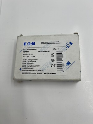 Eaton Circuit Breaker FAZ-C8/1-NA-SP 1Pole, 8A C 277VAC 167132