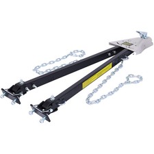 Adjustable 5000lbs Universal Car Rv Tow Bar For Flat Dinghy Towing 2 Coupler