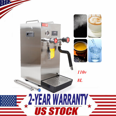 8L Commercial Milk Frother Steamer Full-Automatic Boiling Water Frothing Machine
