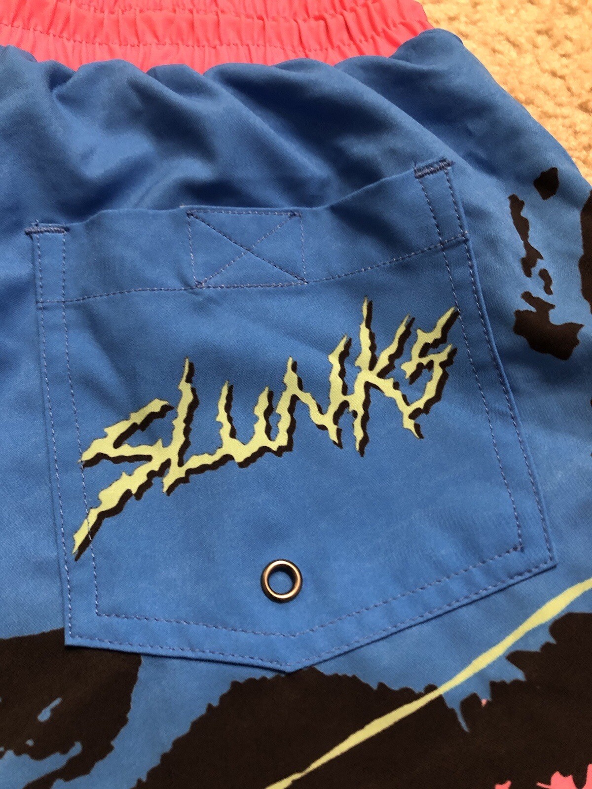 Slunks Volleyball Swim Trunks Mens Sz XL Colorful Retro 80s Vibe eBay
