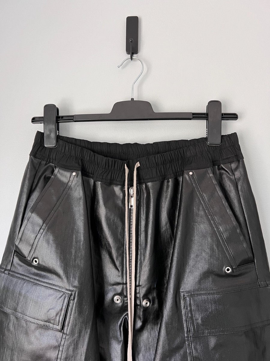 Rick Owens Denim Cargobelas - Size 50 - Black Metallic - Made in