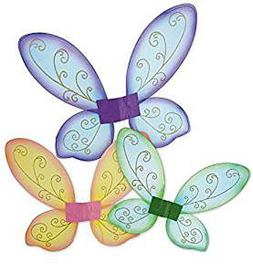 Elfenflügel grün lila orange Feenflügel Flügel mit Glitzer 125798113F