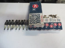 AC Fire Ring Spark Plugs 44N Green Stripe Rings Set of 8