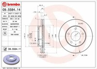 Bremsscheiben 2X Beschichtet VA Vorne Brembo Coated Disc Line 09.5584.11