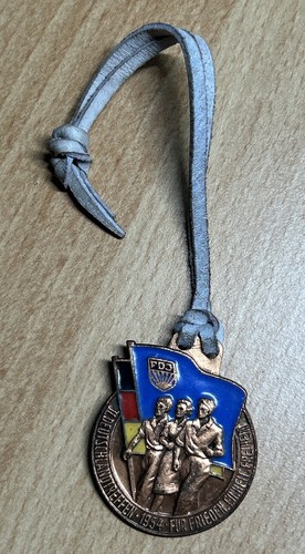 Abzeichen FDJ, II. Deutschlandtreffen 1954 Für Frieden, Einheit, Freiheit