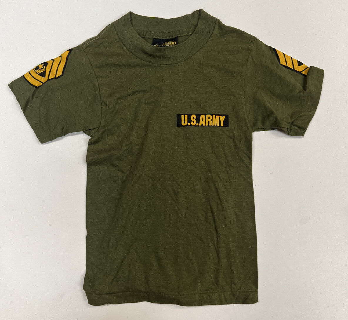 Vtg 80's Commando Military Kids T-Shirt Size 6-8 U.S. Army Vtg 80's Commando Military Kids T-Shirt Size 6-8 U.S. Army