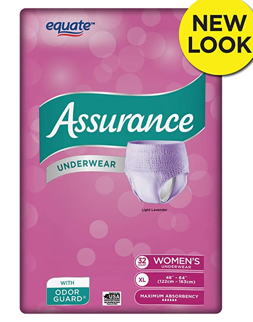 EQUATE Women's XL Assurance Underwear 32 Pieces for sale online eBay