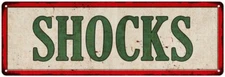 SHOCKS Vintage Looking Metal Sign Shop Oil Gas Garage 106180064019