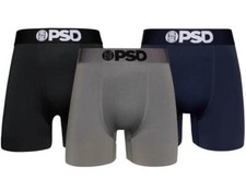 PSD Men's  3 Pack 5" Boxer Briefs - Stealth