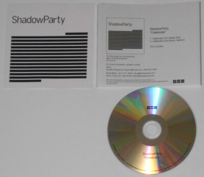 ShadowParty - Celebrate  U.S. promo cd + press sheet