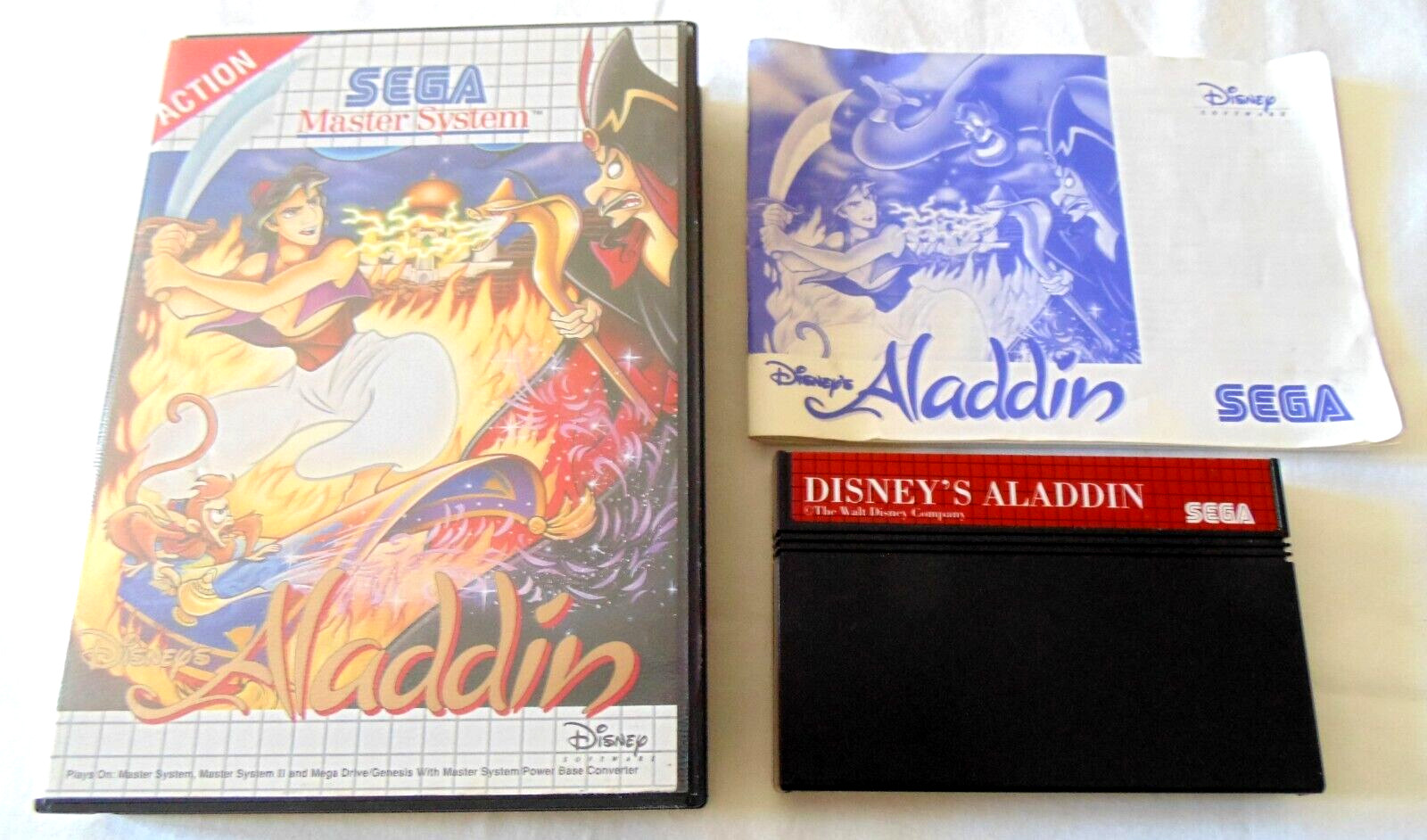aladdin authentique version originale sega master system complet