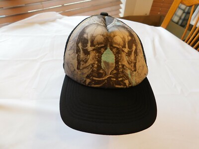 Men's Black Jack Snapback Hat Cap OS One Size Fits All Skulls Black NWOT