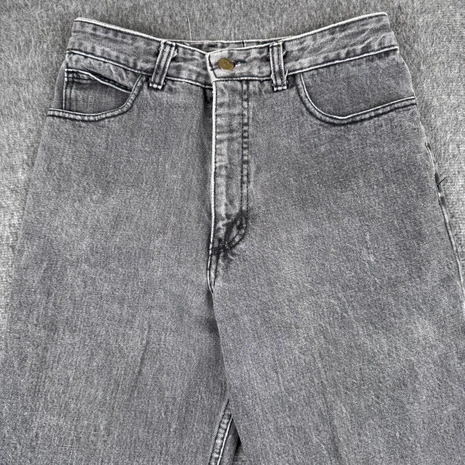 VINTAGE Guess Jeans Womens 30 Gray Denim Georeges Marciano USA Ankle Zip 90s - Image 2 of 4