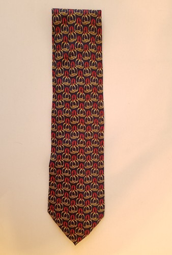 paolo gucci equestrian navy blue gold red saddle stirrups mens