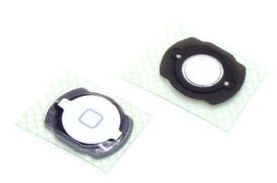 für Apple iPod Touch 4 4G Home Button Taste Metallplättchen Gummi Dichtung Weiß